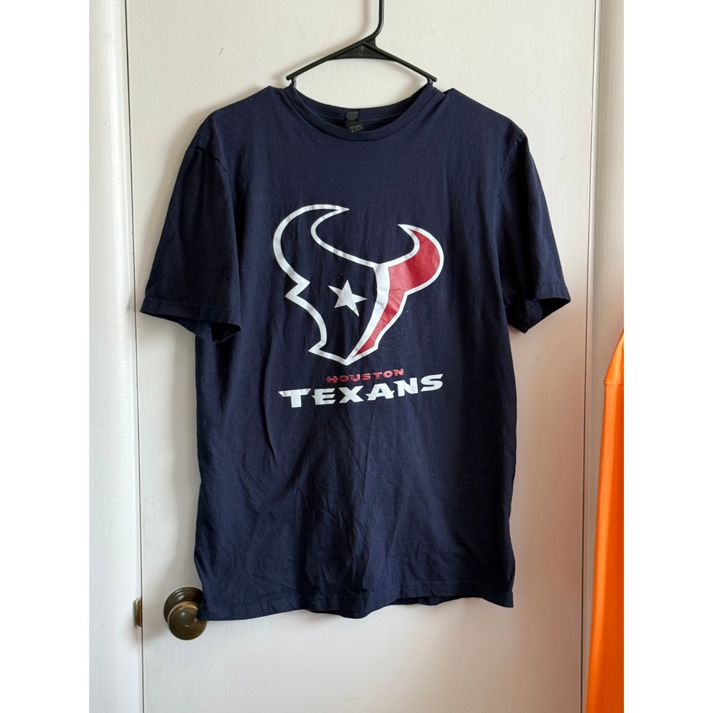 Houston Texans NFL Mens Navy Blue Graphic Logo T-Shirt Short Sleeve Tee L